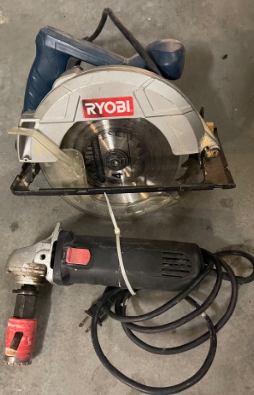 Photo 1 of RYOBI POWER SAW AND GRINDER