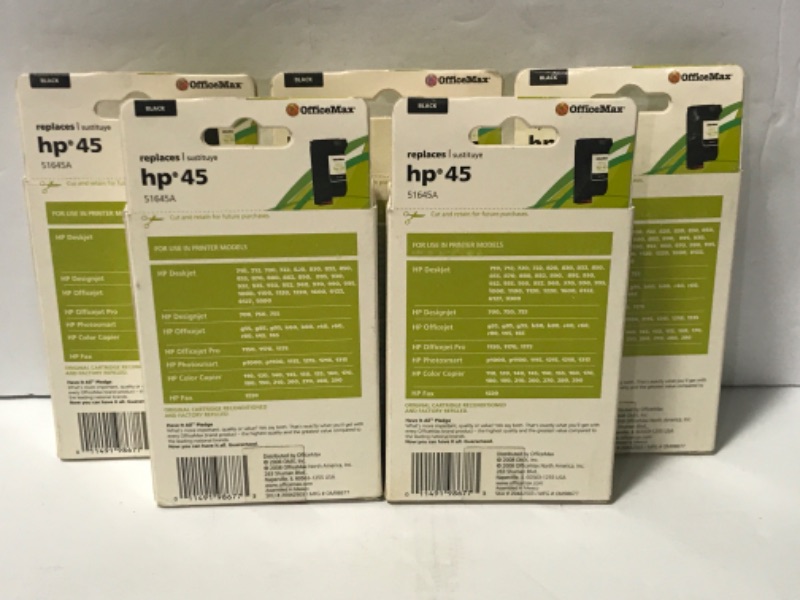 Photo 2 of OFFICE MAX INK CARTRIDGES-# 45 BLACK