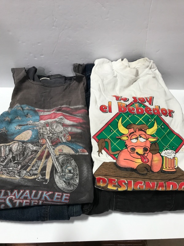 Photo 1 of MILWAUKEE STEEL VINTAGE T SHIRT & LEVI, AXEL, BUFFALO JEANS & MORE