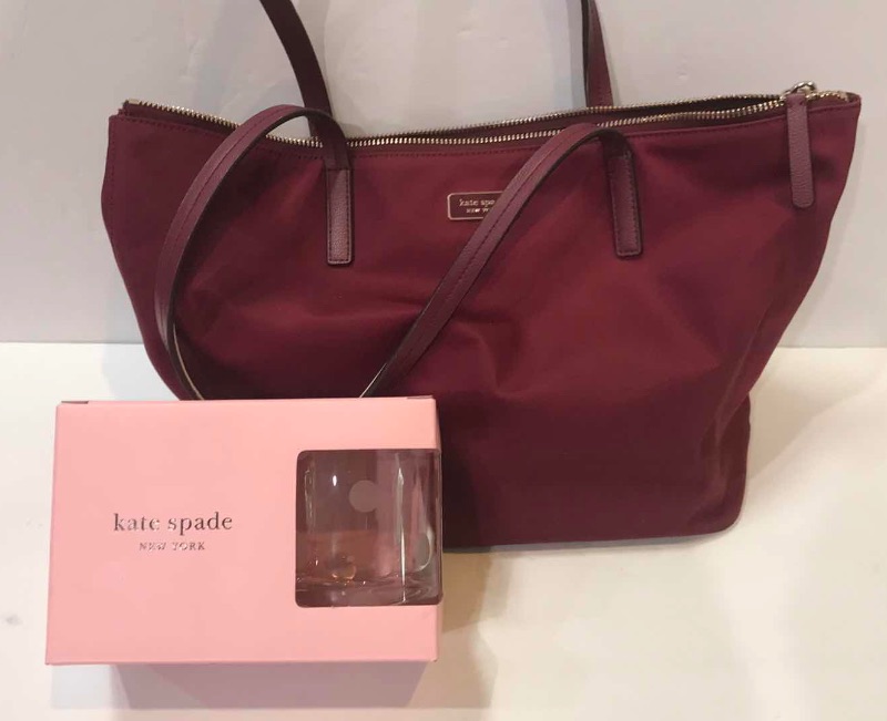 Photo 1 of KATE SPADE HANDBAG & PEARL PLACE ETCHED ON THE ROCKS GLASSES