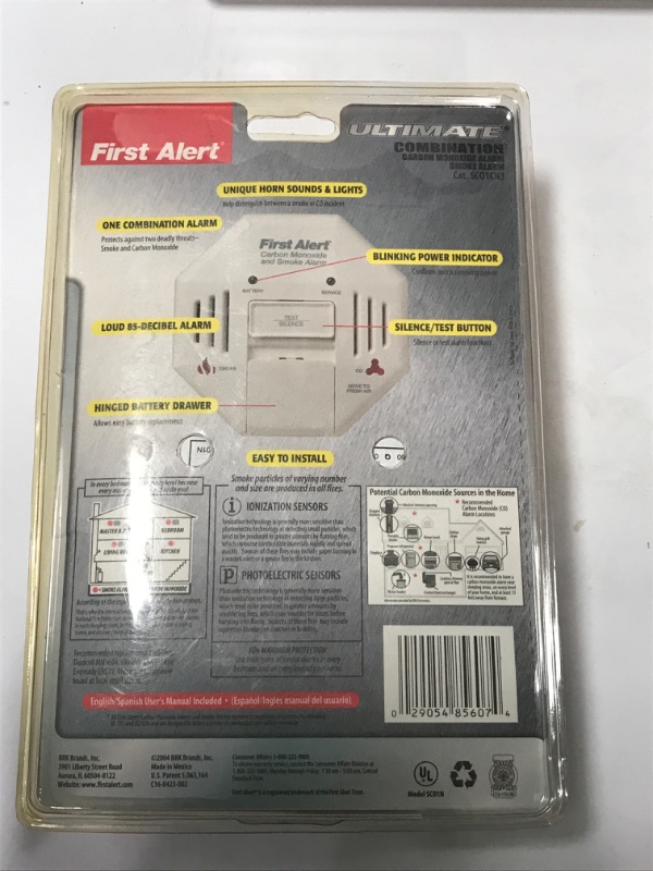 Photo 1 of EXIT SIGN WITH LIGHTS & FIRST ALERT CARBON MONOXIDE ALARM