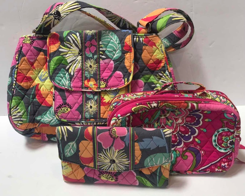 Photo 1 of VERA BRADLEY BOHO FLORAL SHOULDER BAG, WALLET & MAKE UP CASE