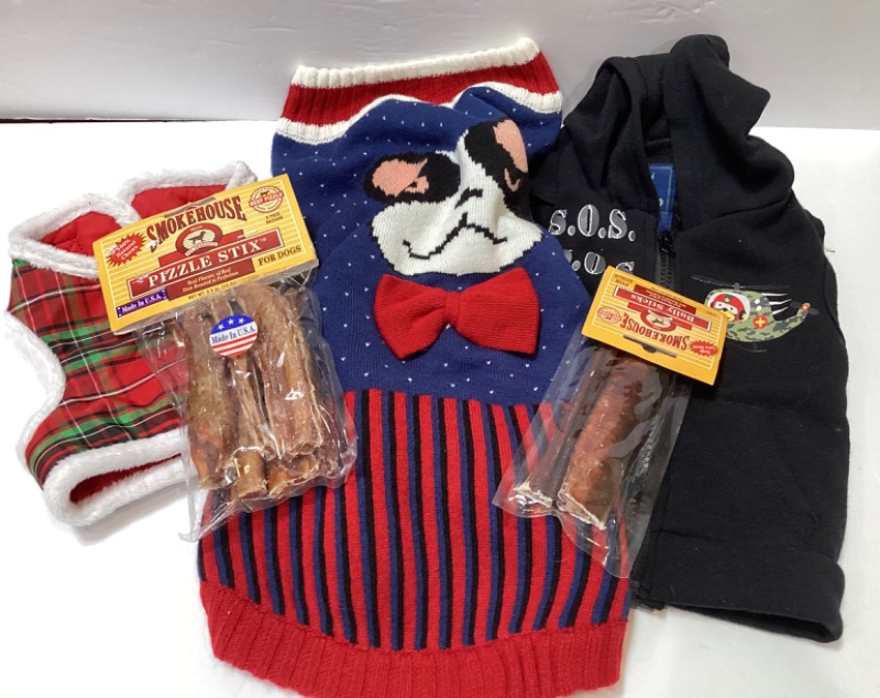 Photo 1 of DOG JACKETS SIZE s & DOG TREATS