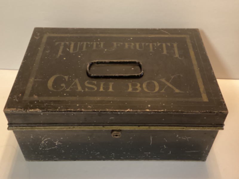 Photo 1 of ANTIQUE TUTTI FRUTTI CASH BOX
