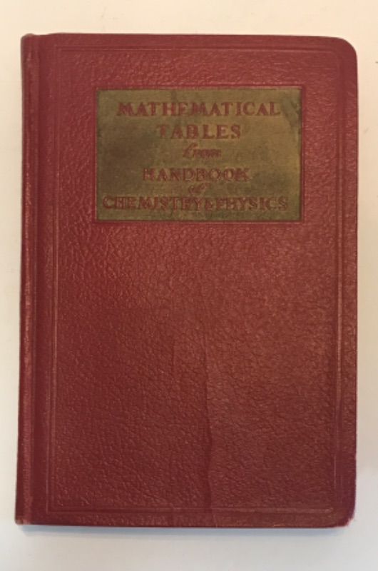 Photo 1 of ANTIQUE MATHEMATICAL TABLES //HANDBOOK OF CHEMISTRY & PHYSICS
SEVENTH EDITION