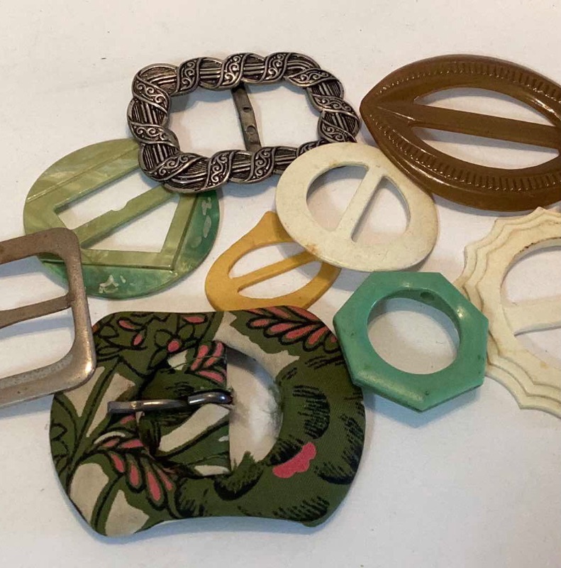 Photo 2 of VINTAGE CELLULOID BELT BUCKLES AND MORE 