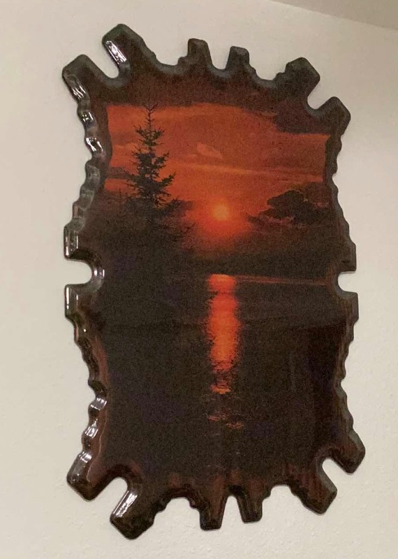 Photo 1 of VINTAGE LACQUERED ART  23”x39”