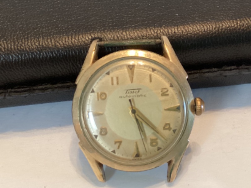 Photo 1 of 10K GOLD FILLED TISSOT AUTOMATIC MENS WATCH - NO BAND