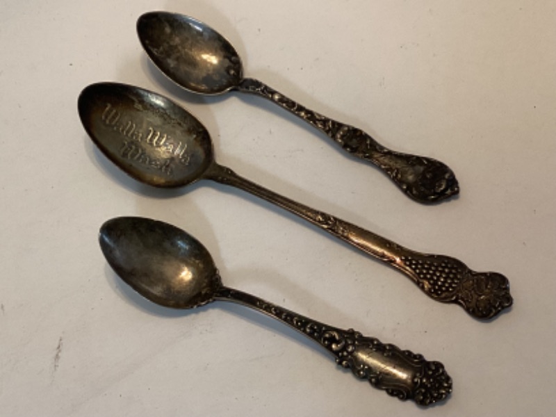 Photo 1 of ANTIQUE STERLING SILVER SPOONS