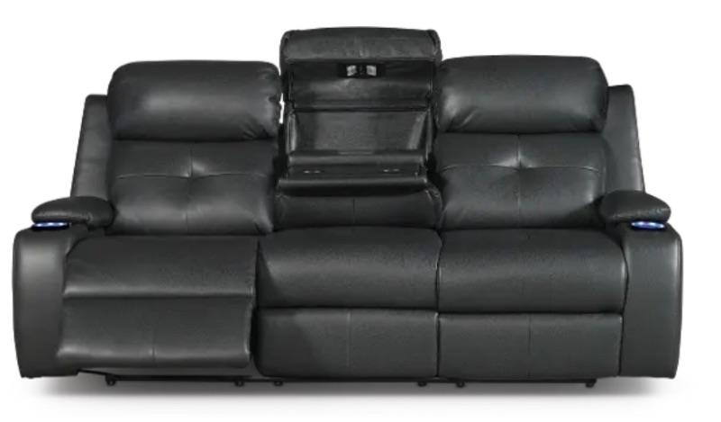 Photo 4 of DIEGO EBONY POWER RECLINING SOFA WITH POWER HEADREST