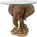 Photo 2 of DESIGN TOSCANO LORD EARL HOUGHTON'S TROPHY ELEPHANT GLASS-TOPPED TABLE,FULL COLOR,20 INCH