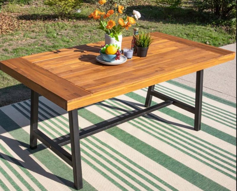 Photo 2 of MCGAHAN ACACIA OUTDOOR DINING TABLE 68”x36x30