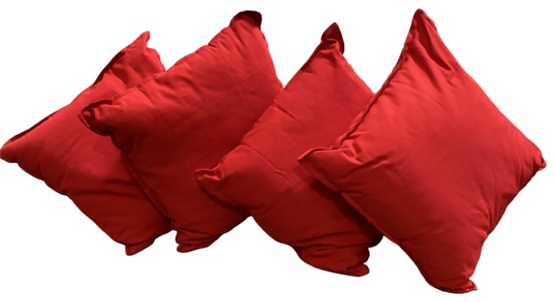 Photo 2 of GURLI THROW PILLOWS 20”x 20” RED 5 COUNT- MORE OF THIS ITEM IN AUCTION