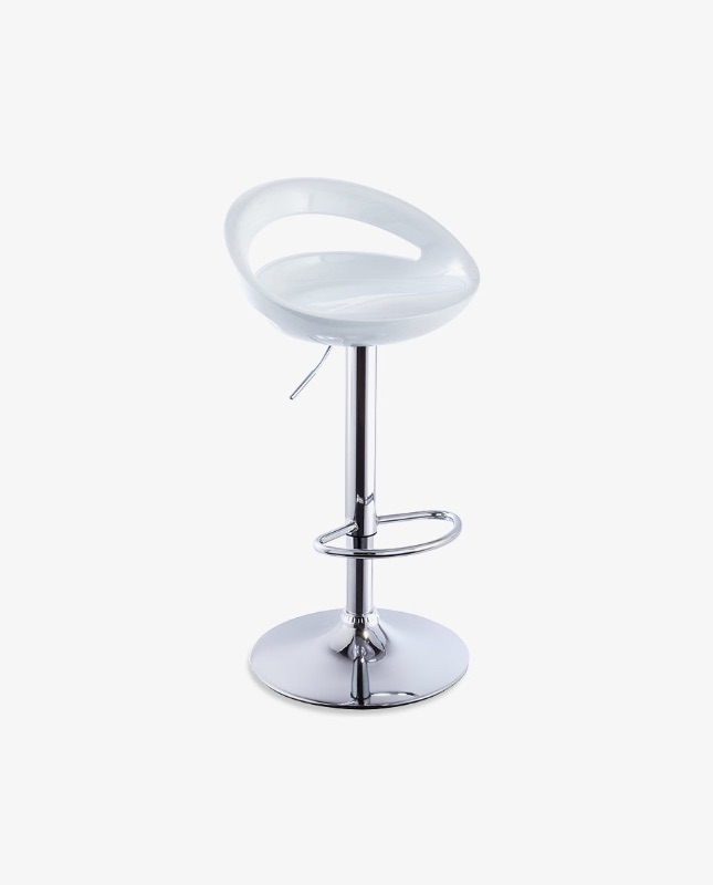 Photo 2 of TICKLE BAR STOOL ADJUSTABLE WHITE 18”x 16”x 31”-MORE OF THIS COLLECTION IN AUCTION