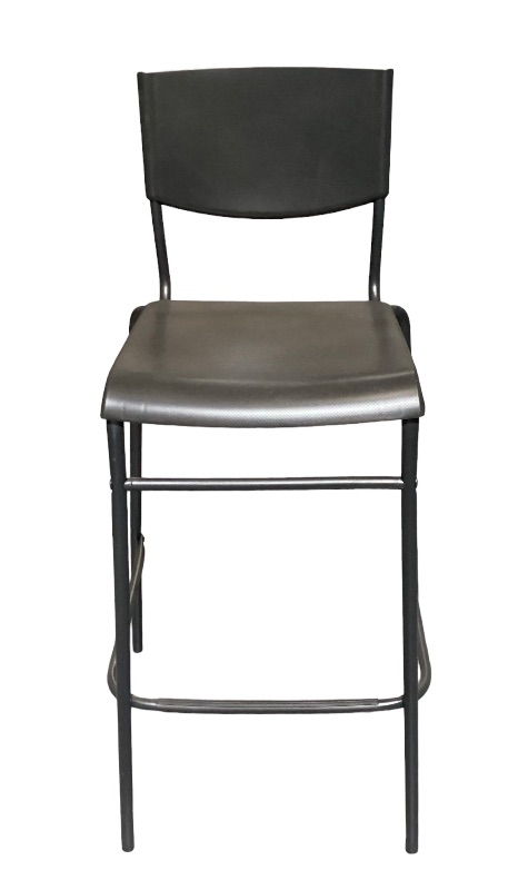 Photo 2 of STIG BLACK STACKABLE BAR STOOLS - MORE OF THIS COLLECTION IN AUCTION-SEAT TO FLOOR H-25”