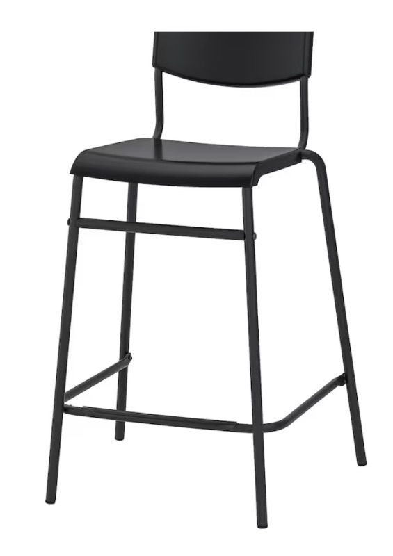 Photo 1 of STIG BLACK STACKABLE BAR STOOLS - MORE OF THIS COLLECTION IN AUCTION-SEAT TO FLOOR H-25”