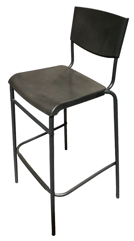 Photo 2 of STIG BLACK STACKABLE BAR STOOLS - MORE OF THIS COLLECTION IN AUCTION-SEAT TO FLOOR H-25”