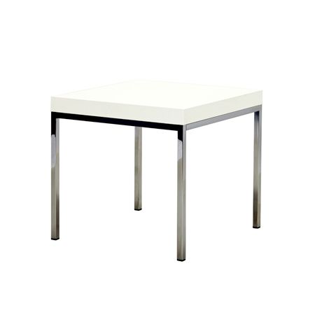 Photo 1 of MCM KLUBBO WHITE END TABLE 20”x 20”x 18”-MORE OF THIS COLLECTION IN AUCTION