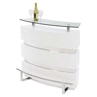 Photo 2 of XENIA 47” WHITE DAYTON HOME BAR  - 47”x14”x47” - MORE OF THIS COLLECTION IN AUCTION