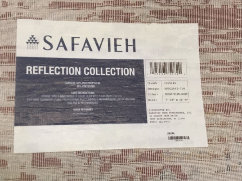 Photo 2 of SAFAVIEH REFLECTION COLLECTION - 7’-10” x 10’