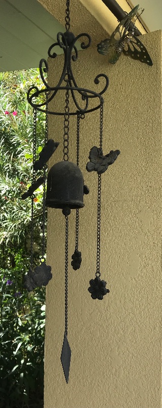 Photo 1 of VINTAGE CAST IRON BUTTERFLY WIND CHIME