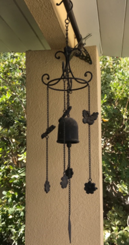 Photo 2 of VINTAGE CAST IRON BUTTERFLY WIND CHIME