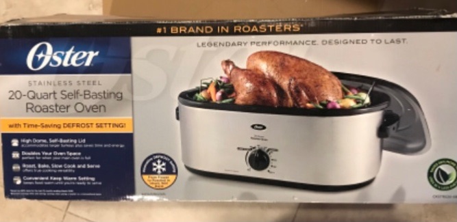 Photo 1 of OSTER STAINLESS STEEL 20 QUART SELF BASTING ROASTER OVEN NIB