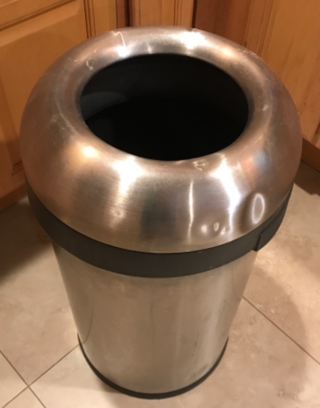 Photo 2 of SIMPLEHUMAN STAINLESS STEEL OPEN TOP 30.38 GALLON TRASH CAN