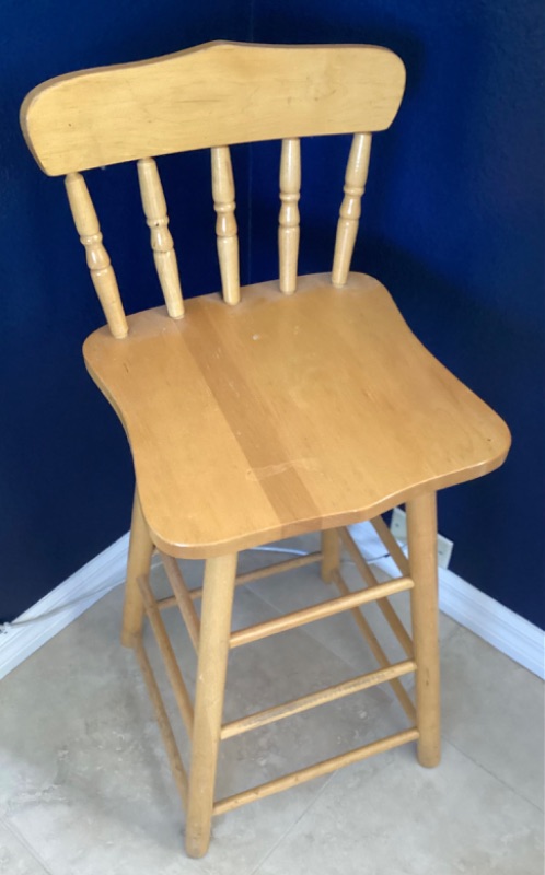 Photo 1 of VINTAGE THREEHIGH BACK BAR STOOL