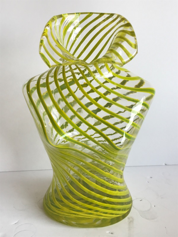 Photo 1 of FEMALE BUST ART GLASS VASE MURANO STYLE