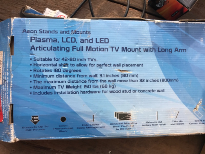 Photo 2 of AEON STANDS AND MOUNTS PLASMA LCD AND LED FULL MOTION MOUNT NIB