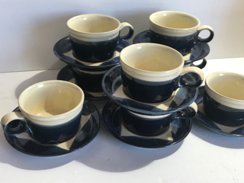 Photo 3 of MIKASA POTTERS ART BEN SEIBEL DESIGN DISHES - 8 CUPS AND SAUCERS 
* MORE OF THIS COLLECTION IN AUCTION