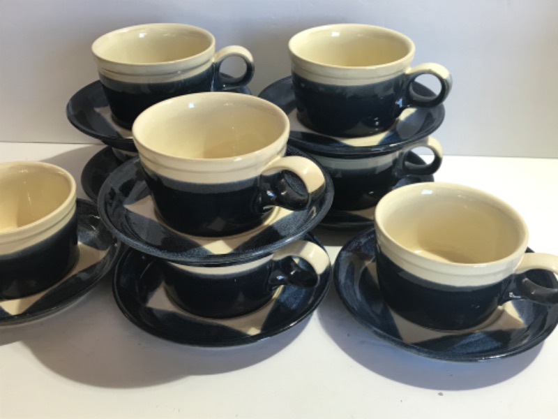 Photo 2 of MIKASA POTTERS ART BEN SEIBEL DESIGN DISHES - 8 CUPS AND SAUCERS 
* MORE OF THIS COLLECTION IN AUCTION