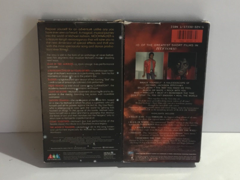 Photo 2 of MICHAEL JACKSON 1995 VINTAGE CLASSIC MOONWALKER & THRILLER DVD SET