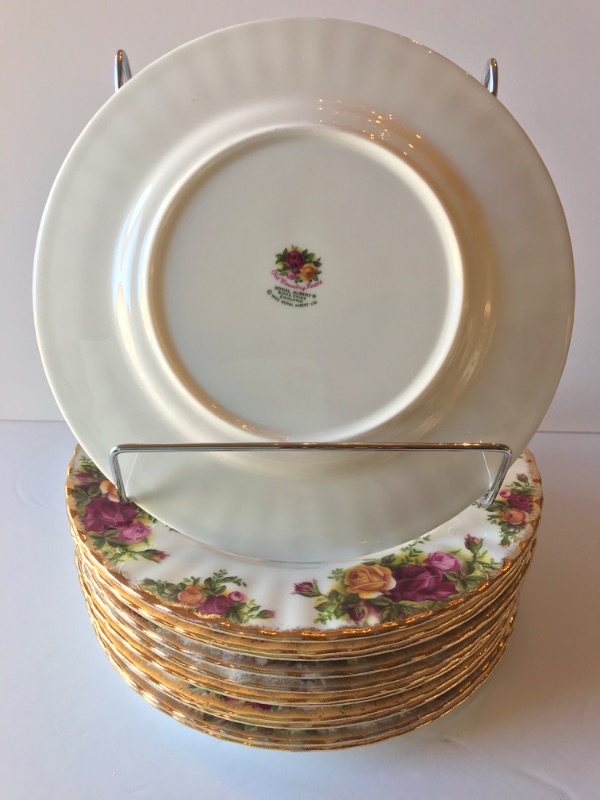 Photo 2 of ROYAL ALBERT BONE CHINA - OLD COUNTRY ROSES SALAD PLATES- MORE OF THIS COLLECTION IN AUCTION 