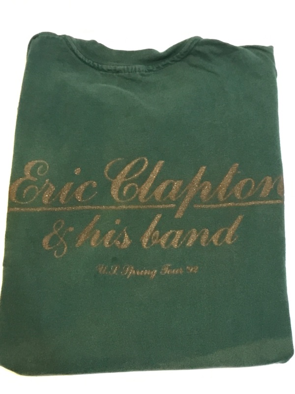 Photo 2 of ERIC CLAPTON & HIS BAND 1992CONCERT TOUR CREW T-SHIRT FROM UPSTAGING LIGHTING AND TRANSPORT CHICAGO