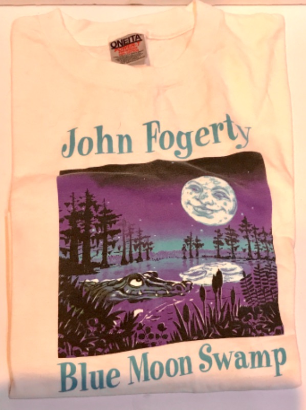 Photo 1 of VINTAGE JOHN FOGERTY “BLUE MOON SWAMP” CONCERT T-SHIRT SIZE XL