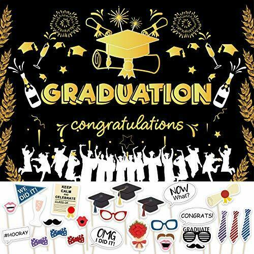 Photo 1 of 2022 Graduation Banner Party Supplies Photo Backdrop Congrats Grad Photograph...