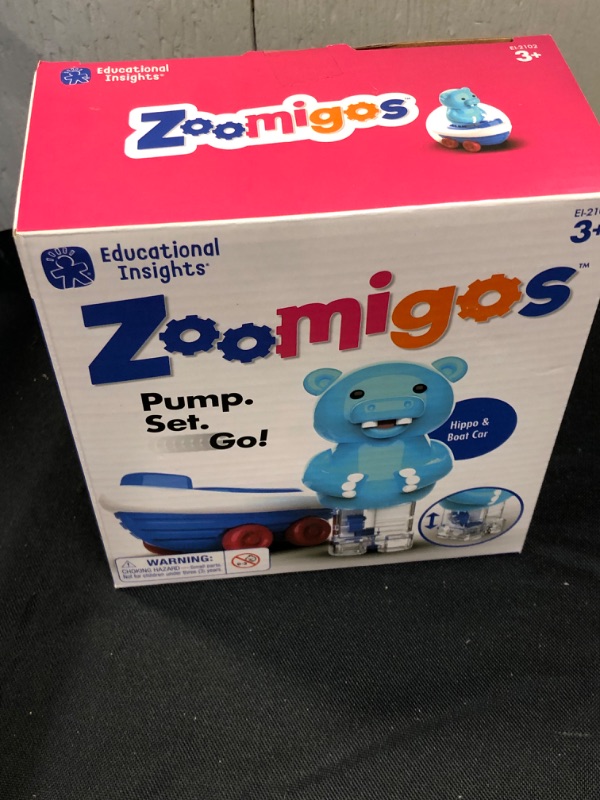 Photo 2 of Educational Insights Zoomigos Hippo with Rowboat Zoomer - Toddler Toy
