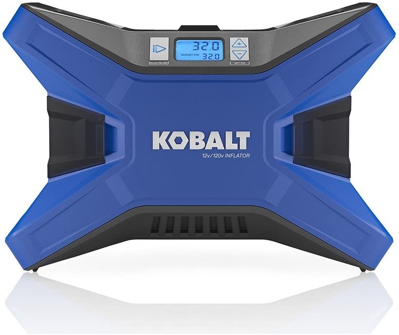 Photo 1 of Kobalt 120v & 12v Portable Air Compressor Inflator Tire Pump Nozzle Needles 120 PSI LED Display
