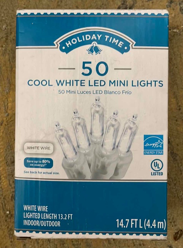Photo 1 of HOLIDAY TIME COOL WHITE LED CHRISTMAS LIGHTS (5BOXES 400CT TOTAL)