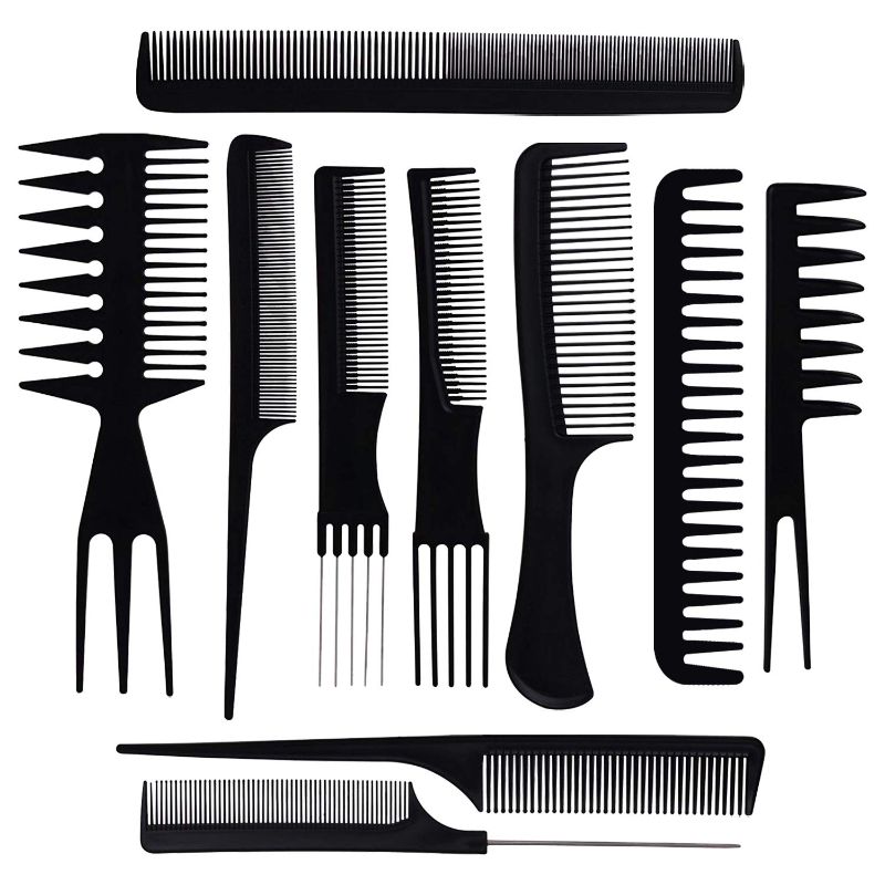 Photo 1 of 10 PCS Hair Stylists Professional Styling Comb Set Variety Pack Great for All Hair Types & Styles 
