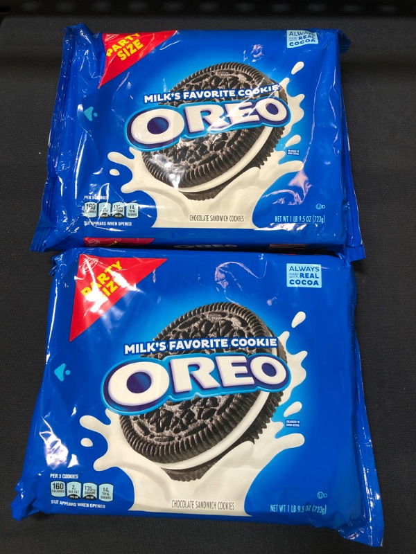 Photo 1 of 2 packs of party size Oreos 
apr 20 2022