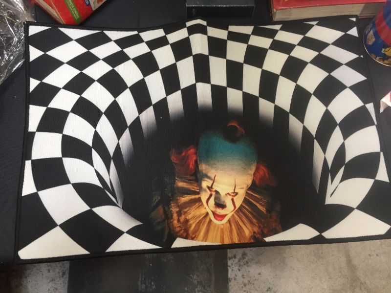 Photo 2 of  Doormat 3D Clown Trap Visual Carpet Living Room Bedroom Horror Rug