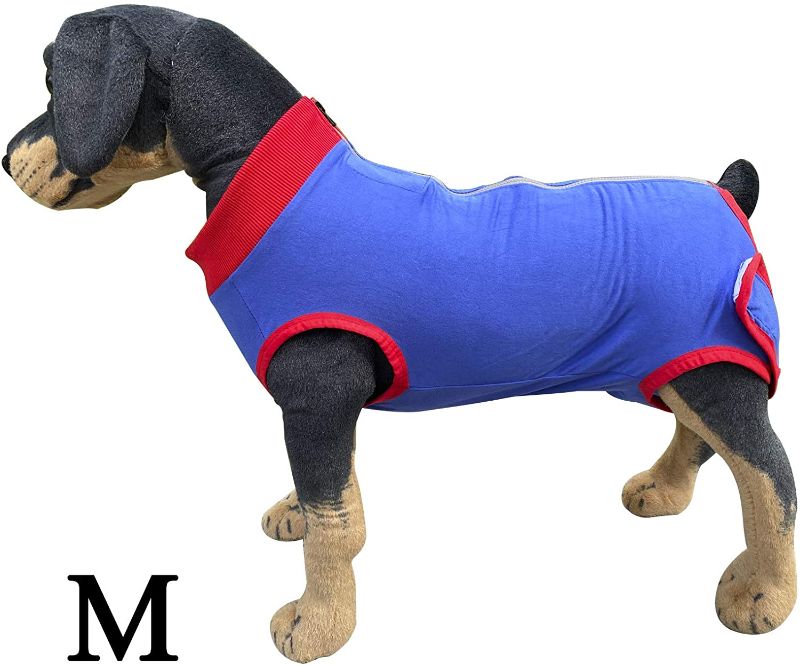 Photo 1 of  Sparkfire Dog Recovery Suit After Surgery, Pet Surgical Wear for Abdominal Wounds or Skin Diseases sz M 