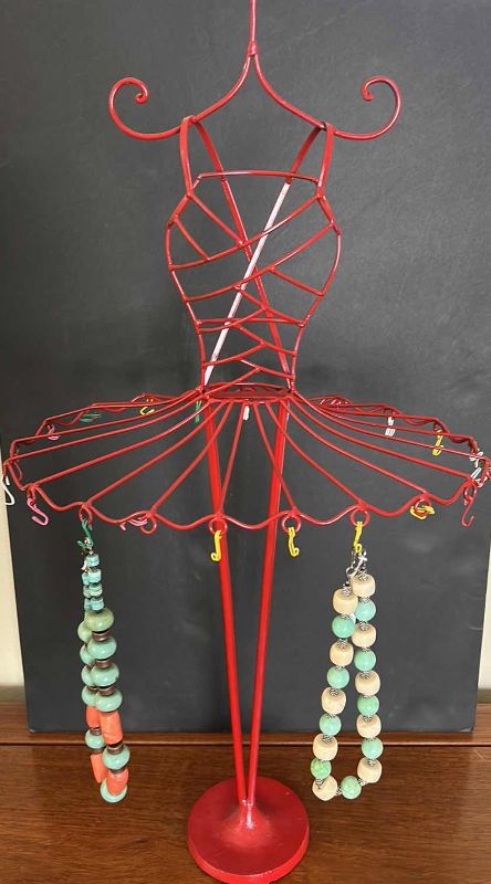 Photo 1 of BALLERINA JEWELRY HOLDER W TWO NECKLACES H30”