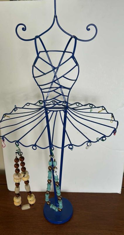 Photo 1 of BALLERINA JEWELRY HOLDER W TWO NECKLACES H30”