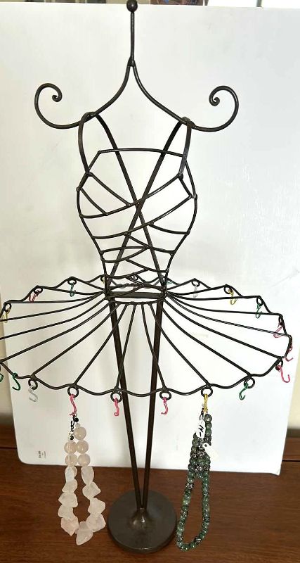 Photo 1 of BALLERINA JEWELRY HOLDER W TWO NECKLACES H30”