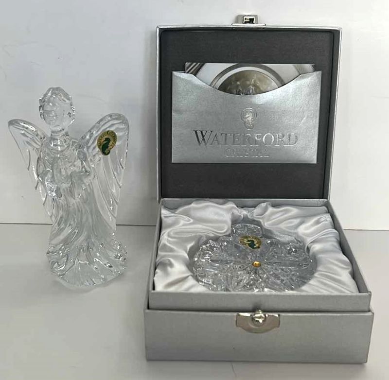Photo 1 of 2 COLLECTIBLE WATERFORD CRYSTAL PIECES- SNOWFLAKE WISHES LIMITED EDITION AND ANGEL