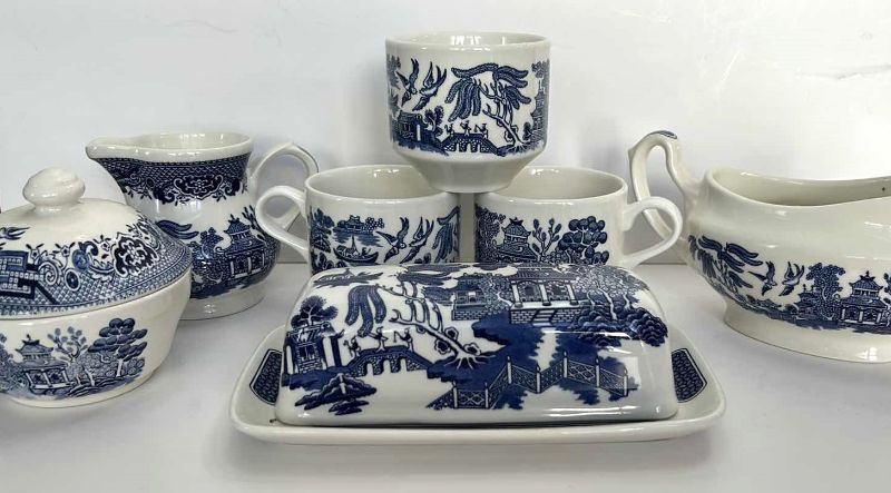 Photo 1 of BLUE AND WHITE PORCELAIN ASSORTMENT MADE IN ENGLAND
